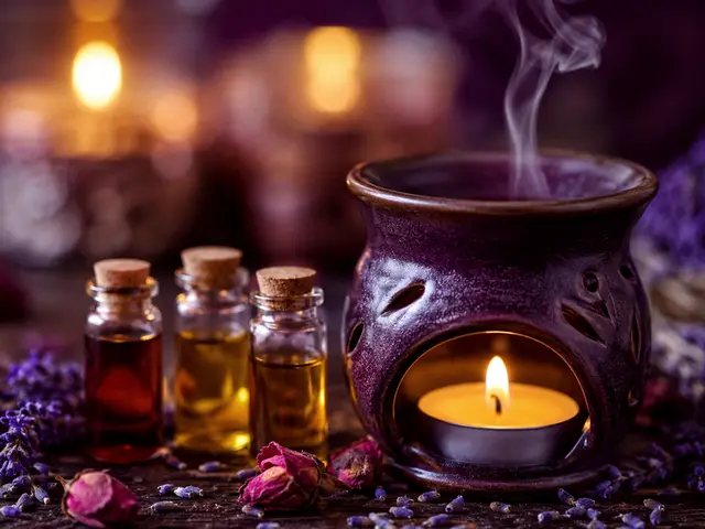 Buhurdanlık ve aromaterapi yağı şişeleri — İstinye, Masaj Salonun
